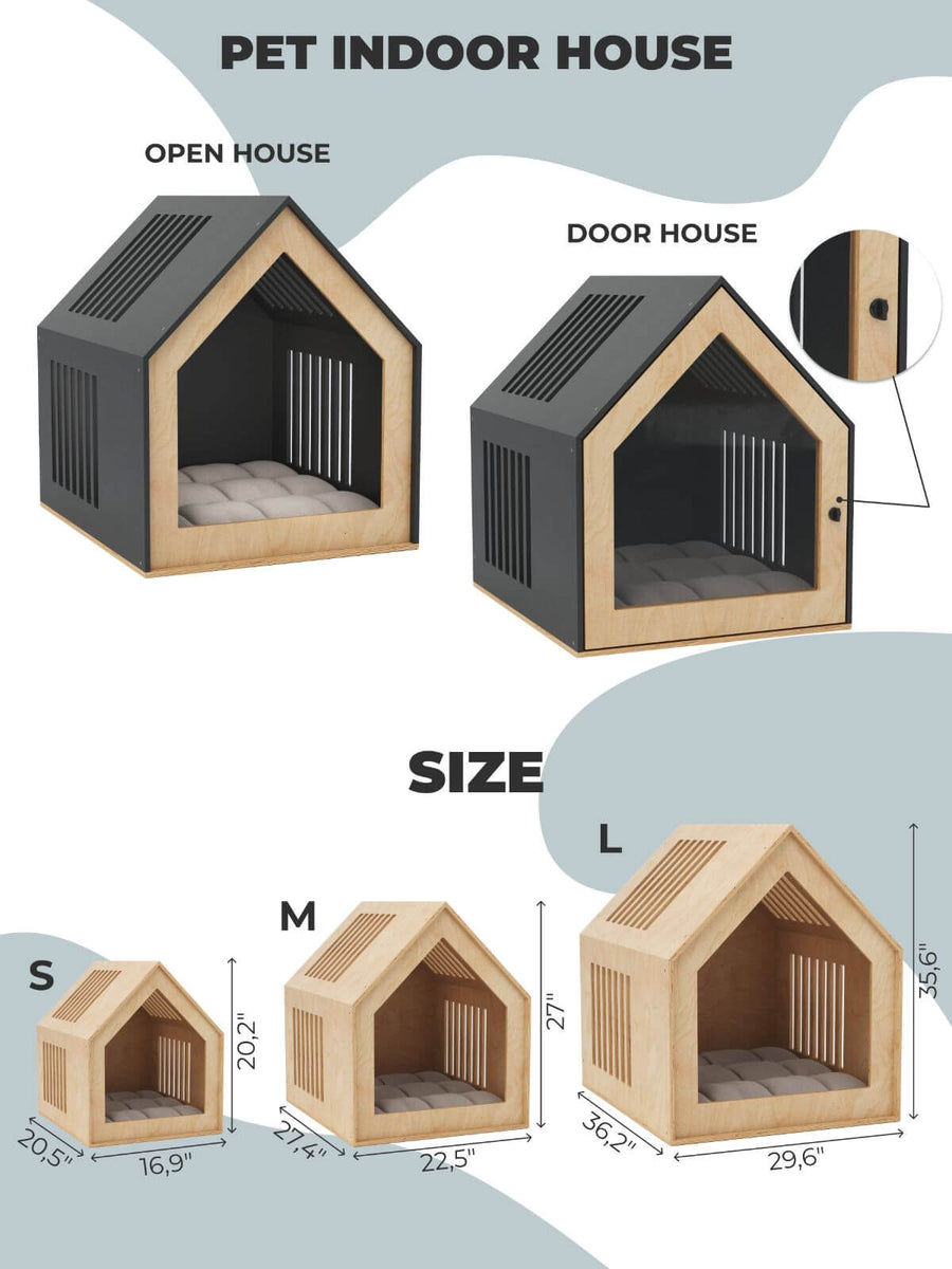 Wooden Indoor Dog House– CatsMode